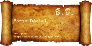 Borza Dániel névjegykártya